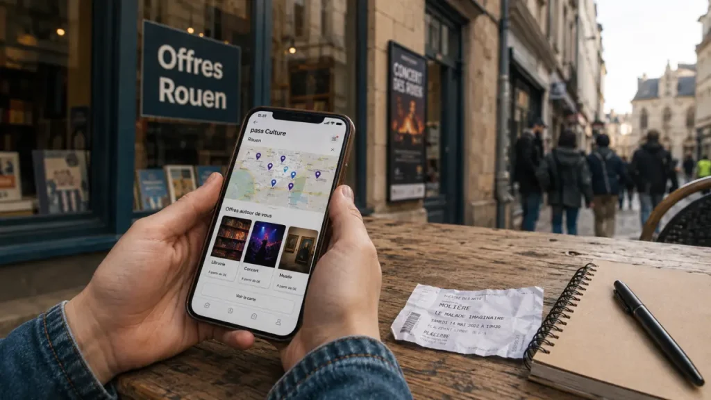 pass culture rouen : réserver des offres sur smartphone