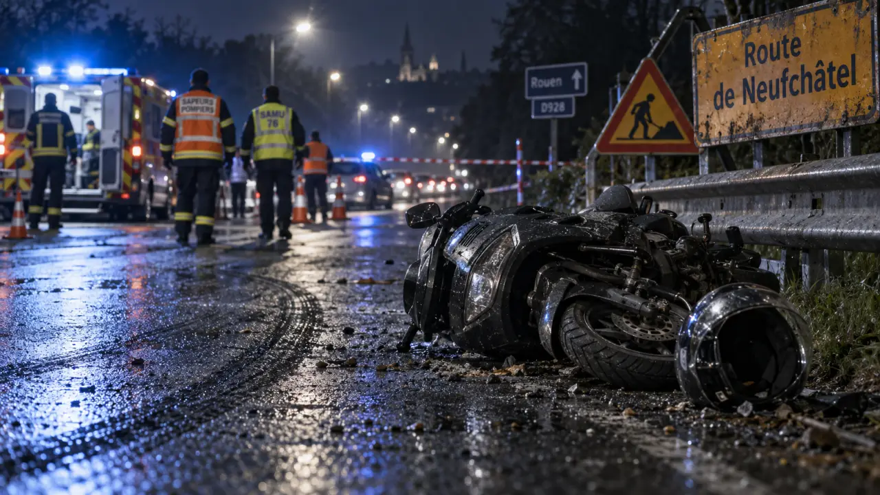Accident route de Neufchâtel à Rouen : un scootériste très grièvement blessé