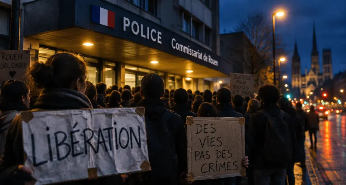 Mobilisation au commissariat de Rouen après quatre interpellations dans des lycées
