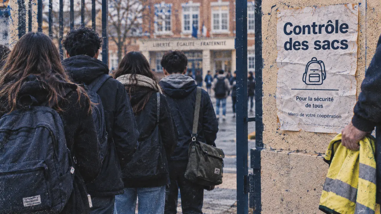 Mobilisation lycéenne : contrôle des sacs au lycée Flaubert de Rouen