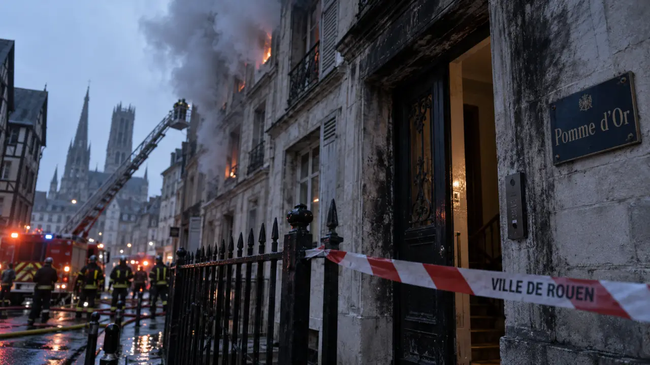 Rouen : un homme meurt dans l’incendie d’un appartement place de la Pomme d’Or