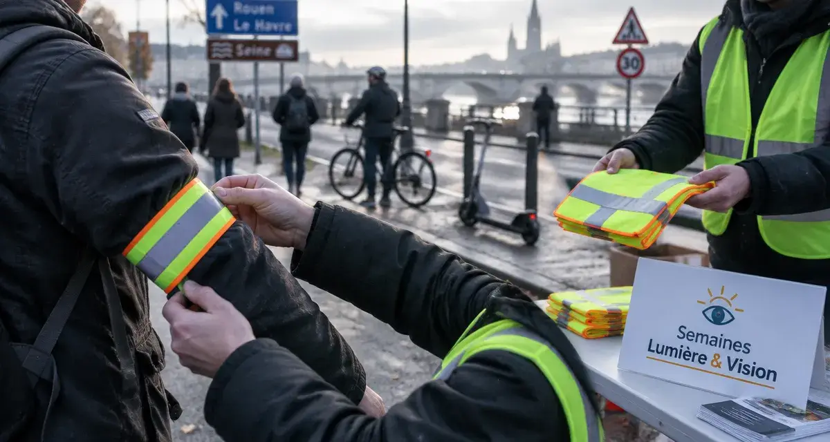 À Rouen, un rendez-vous gratuit pour mieux voir et être vu sur la route