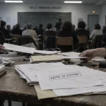 À Sotteville-lès-Rouen, des professeurs de Marcel-Sembat échangent après le blocage